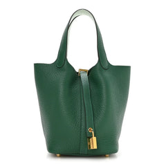 Taurillon Clemence Swift Eclat Picotin Lock 18 Vert Moyen Vert Peppermint