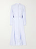 Lydia belted linen midi dress