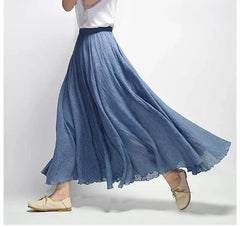 Women's Skirt | Flowy A-Line Maxi Skirt | Lightweight Elegant Design