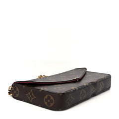 Monogram Pochette Felicie Chain Wallet Fuchsia