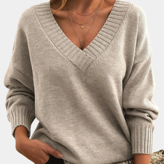 Women's Merino Wool V-Neck Sweater | Fine-Knit Everyday Pullover