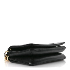 Lambskin Embossed Monogram Pochette Coussin Crossbody Black