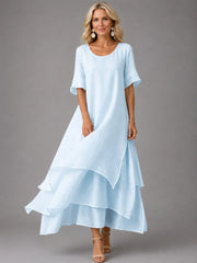 Women's Tiered Chiffon Maxi Dress | Flowing Elegant Maxi Dress