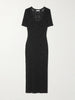 Open-knit midi dress
