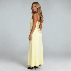 Iliana Lace-Up Maxi Dress