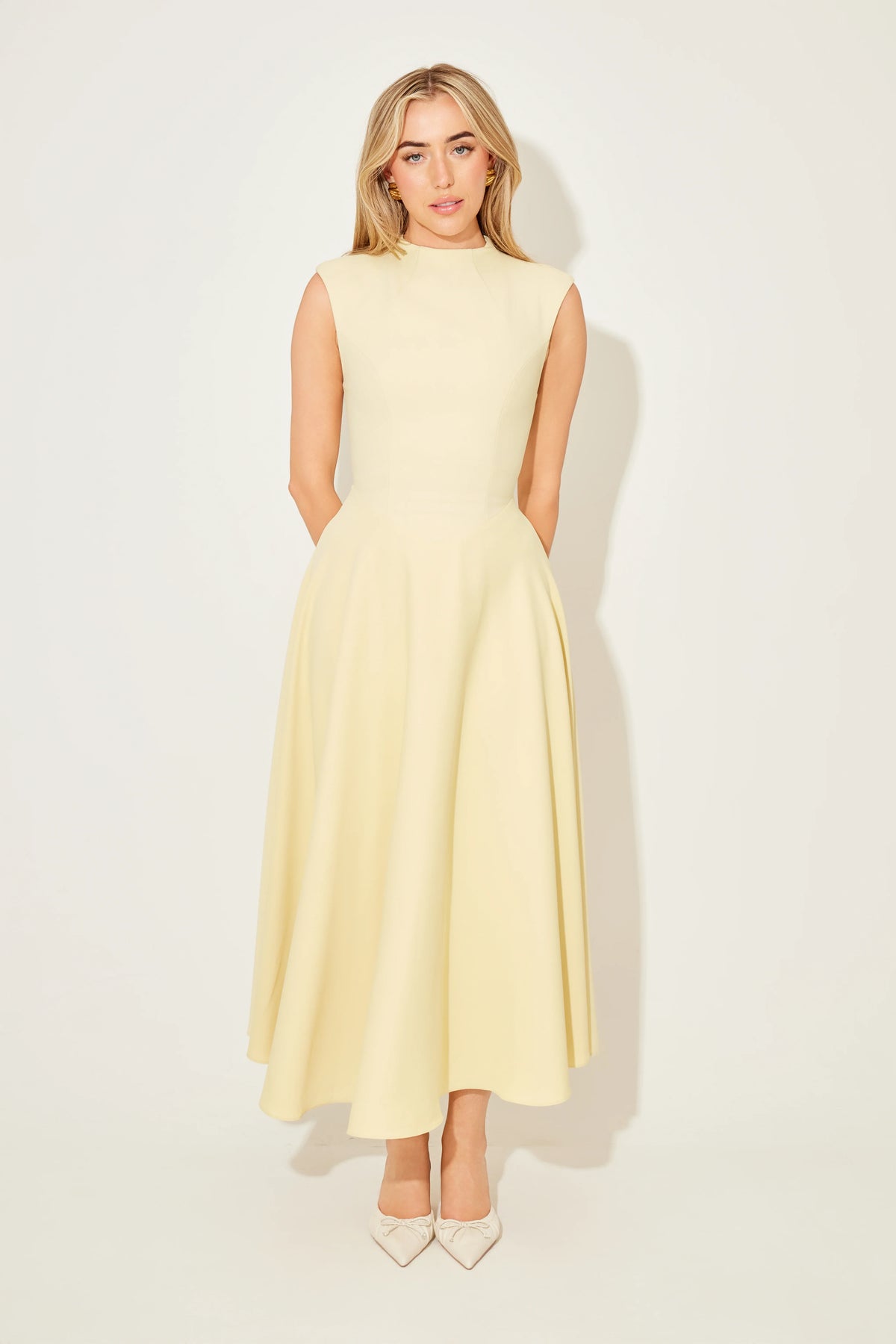 High Waist Midi Dress
