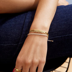 Disney Mickey Mouse Custom Cord Bracelet - Gold