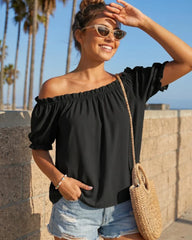Women's Off-Shoulder Puff-Sleeve Blouse | Elegant Summer Top