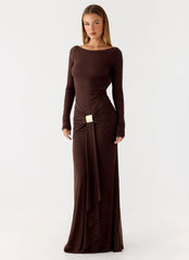 Dray Maxi Dress Chocolate