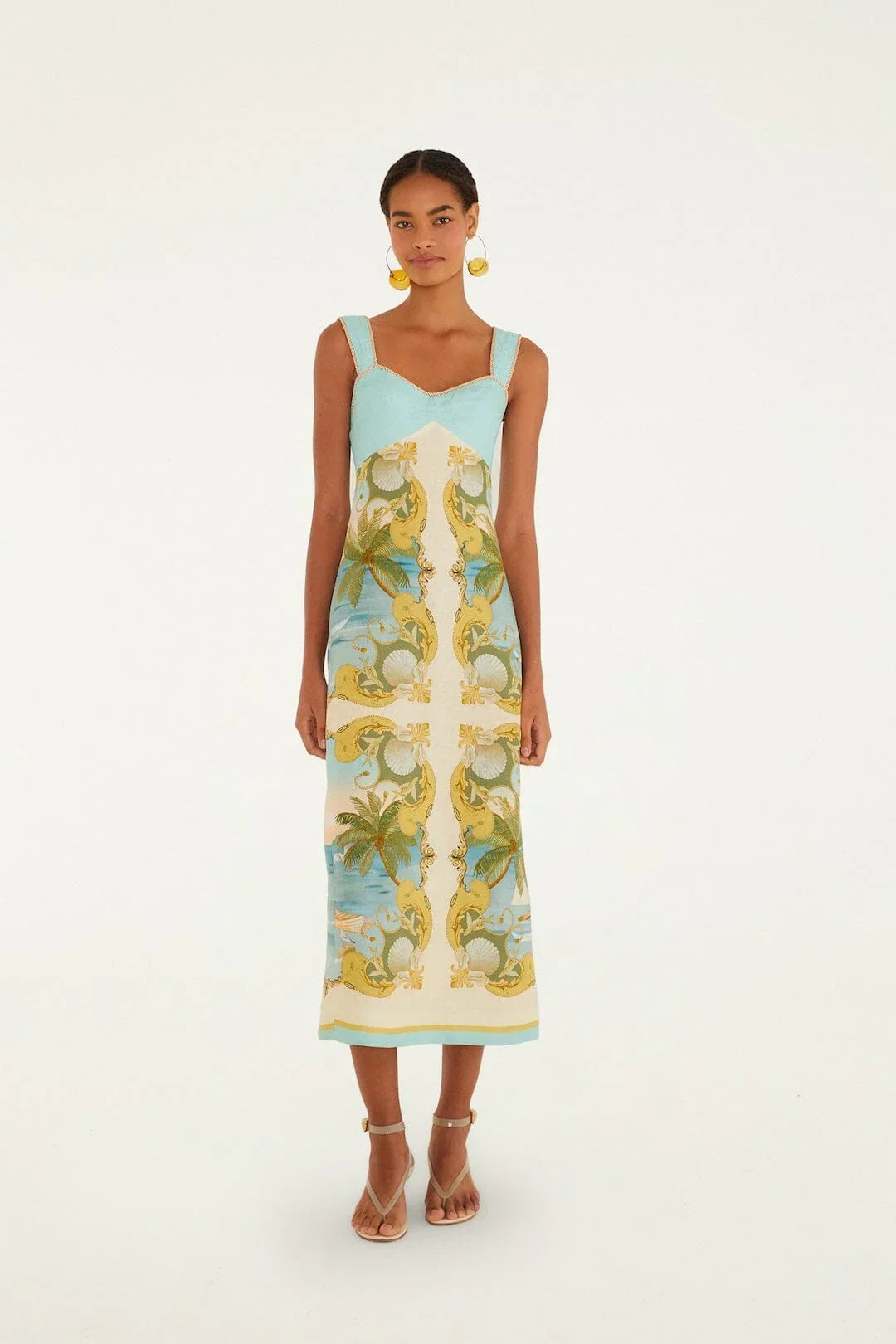Multicolor Royal Sea Maxi Dress