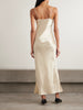 Barika hammered-silk midi dress
