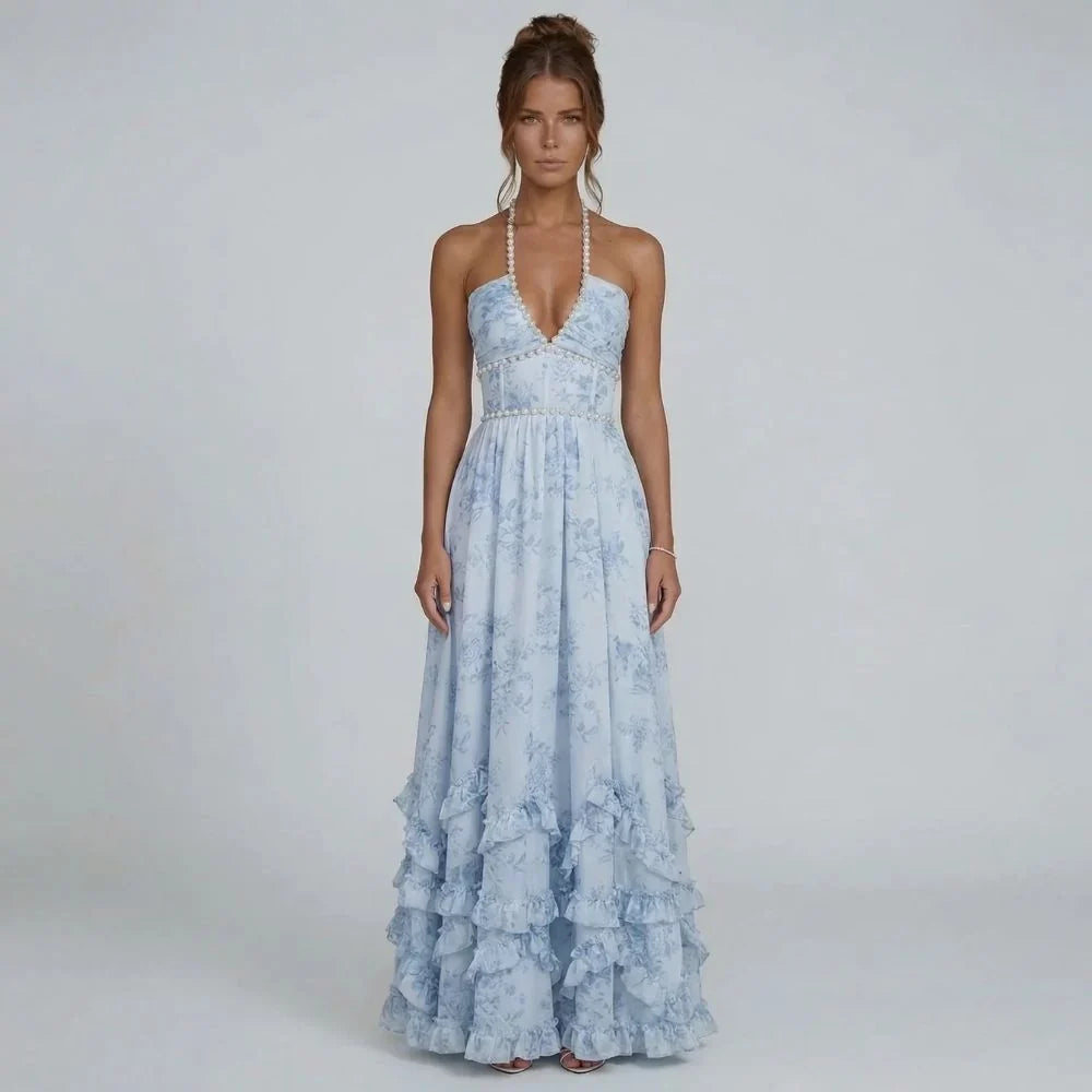 Vivienne Ruffle Maxi Dress