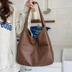 Women's Vegan Leather Shoulder Bag | Chic Spacious Everyday Bag