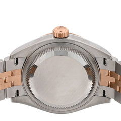 Stainless Steel 18K Everose Gold Diamond 28mm Oyster Perpetual Datejust Watch Green 279171
