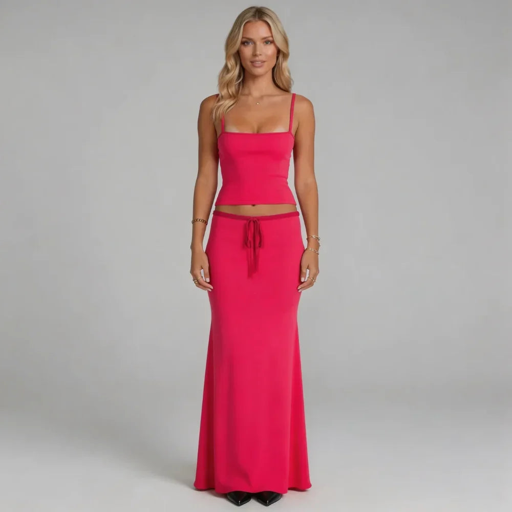 Demi Drawstring Maxi Set