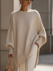 Women's Oversized Wool-Blend Sweater | Relaxed Draped Pullover