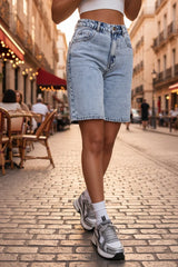 Women's Vintage Bermuda Shorts | Casual Pocket Summer Shorts