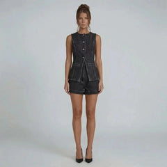 Camille Denim Two-Piece Set