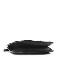 Shiny Lambskin Soft Triomphe Besace Bag Black
