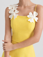 3D Floral Cami Top & Midi Skirt Set