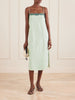 Darya lace-trimmed linen and cotton-blend midi dress