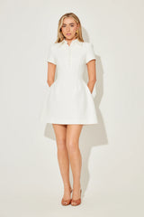 Collared Volume Mini Dress