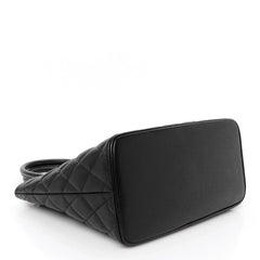 Caviar Quilted Medallion Tote Black