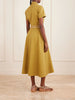 Giselle belted cotton midi dress