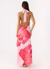 Len Maxi Dress Pink Floral Spritz