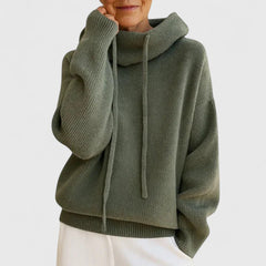 Women's Turtleneck Knit Sweater | Cozy Ribbed Roll-Neck