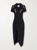 Long Monday Pulling ruched cotton-piquet midi dress