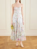 Danny belted floral-print cotton-blend voile midi dress