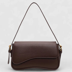 Women's Vegan Leather Handbag | Elegant Wavy Evening Bag