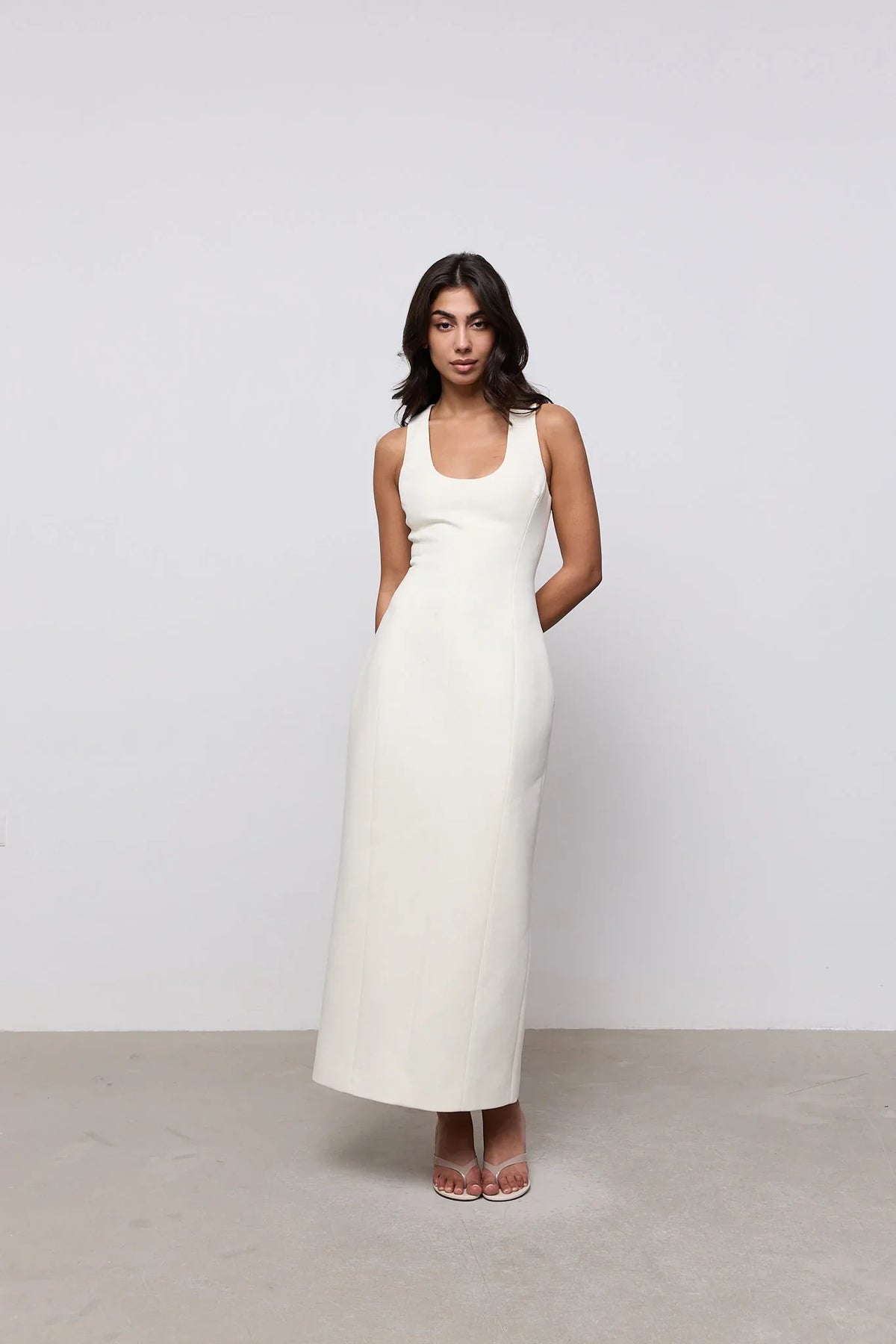 Cotton Mix Midi Dress