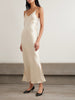 Barika hammered-silk midi dress