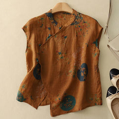 Womens Blouse | Vintage Floral Summer Top | Effortless Flowing Charm