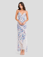 Boho Tiered Ruffle Floral Halter Maxi Dress
