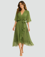 Wrap Maxi Dress | Elegant Long Summer Dress for Effortless Style