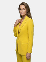 Women's Longline Blazer Suit | Tailored Single-Button Blazer & Wide-Leg Trousers