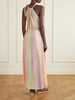 Mahon splice halter mesh midi dress
