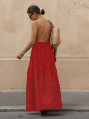 Elegant Backless Maxi Dress for Women