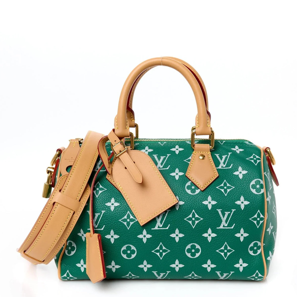 Calfskin Monogram Speedy P9 Bandouliere 25 Green