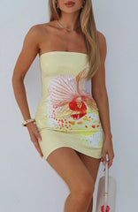 Make Up My Mind Sequin Mini Dress Canary Orchid