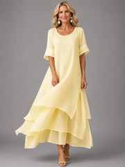 Women's Tiered Chiffon Maxi Dress | Flowing Elegant Maxi Dress