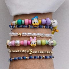 Disney Donald Duck Beaded Multicolored Charm Bracelet - Donald Duck