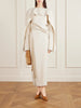 Yon scarf-detailed draped satin-crepe midi dress