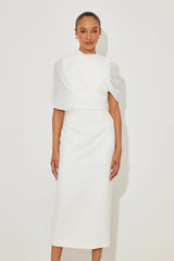 Gathered Midi Dress