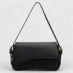 Women's Vegan Leather Handbag | Elegant Wavy Evening Bag