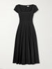Wells paneled cotton-blend poplin midi dress