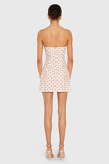 Strapless Soho Romper in Polka Dot